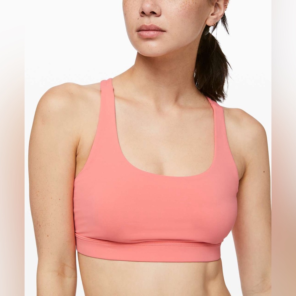 Lululemon Energy Bra in Light Coral - Size 12